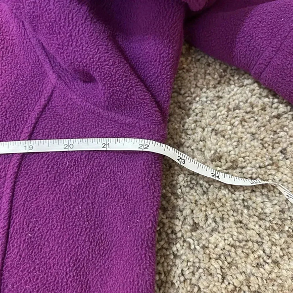 Lands' End Jacket Vintage Texture Fleece Polartec Womens Button Shacket Warm 90s - Picture 6 of 10